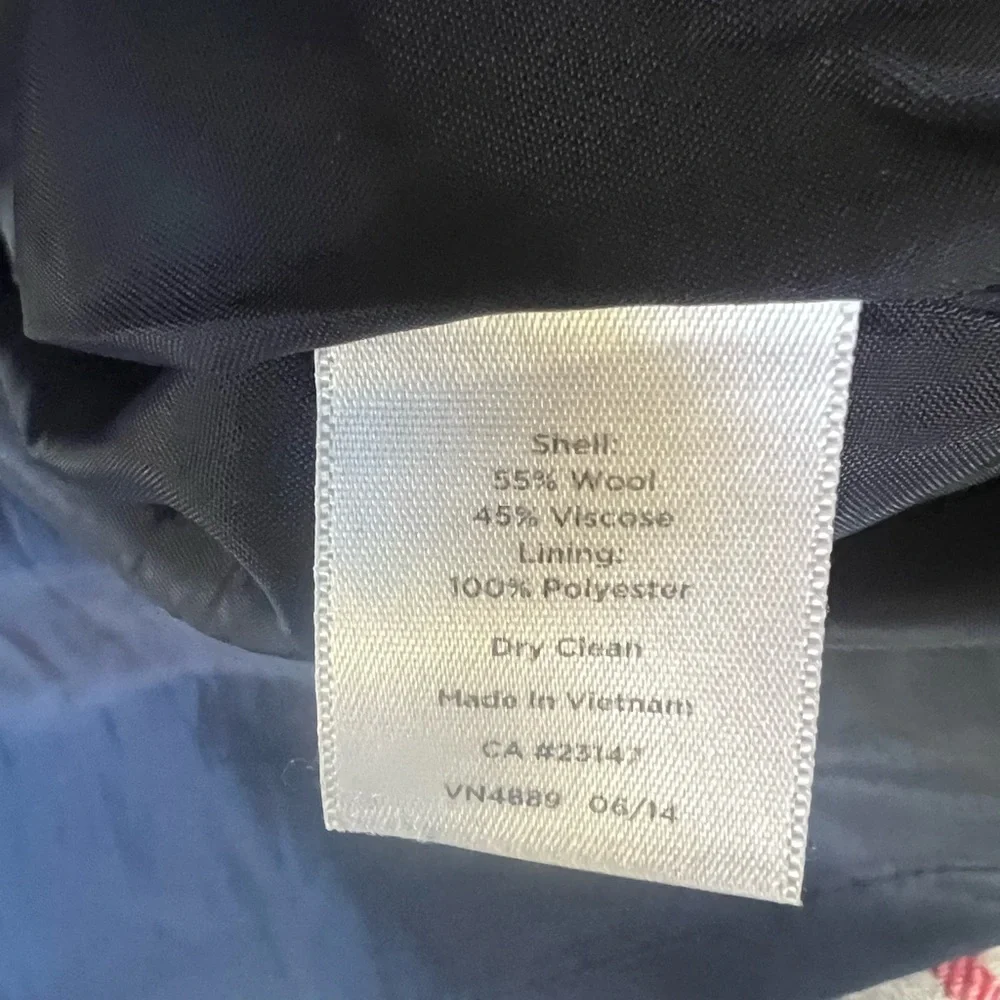 Talbots Plaid Wool Blend Lined Pencil Skirt